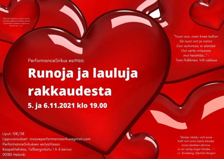 Runoja Ja Lauluja Rakkaudesta – PerformanceSirkus